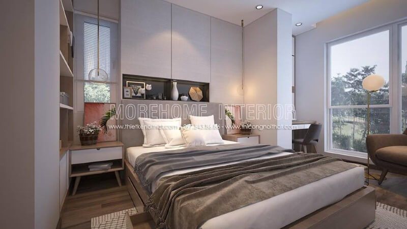 Đặt thêm một chiếc đôn sofa sẽ giúp cho phòng ngủ master trở nên đẳng cấp hơn.